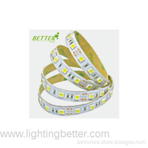 IP20 5050 single color non waterproof 60led/m with white 10mm PCB